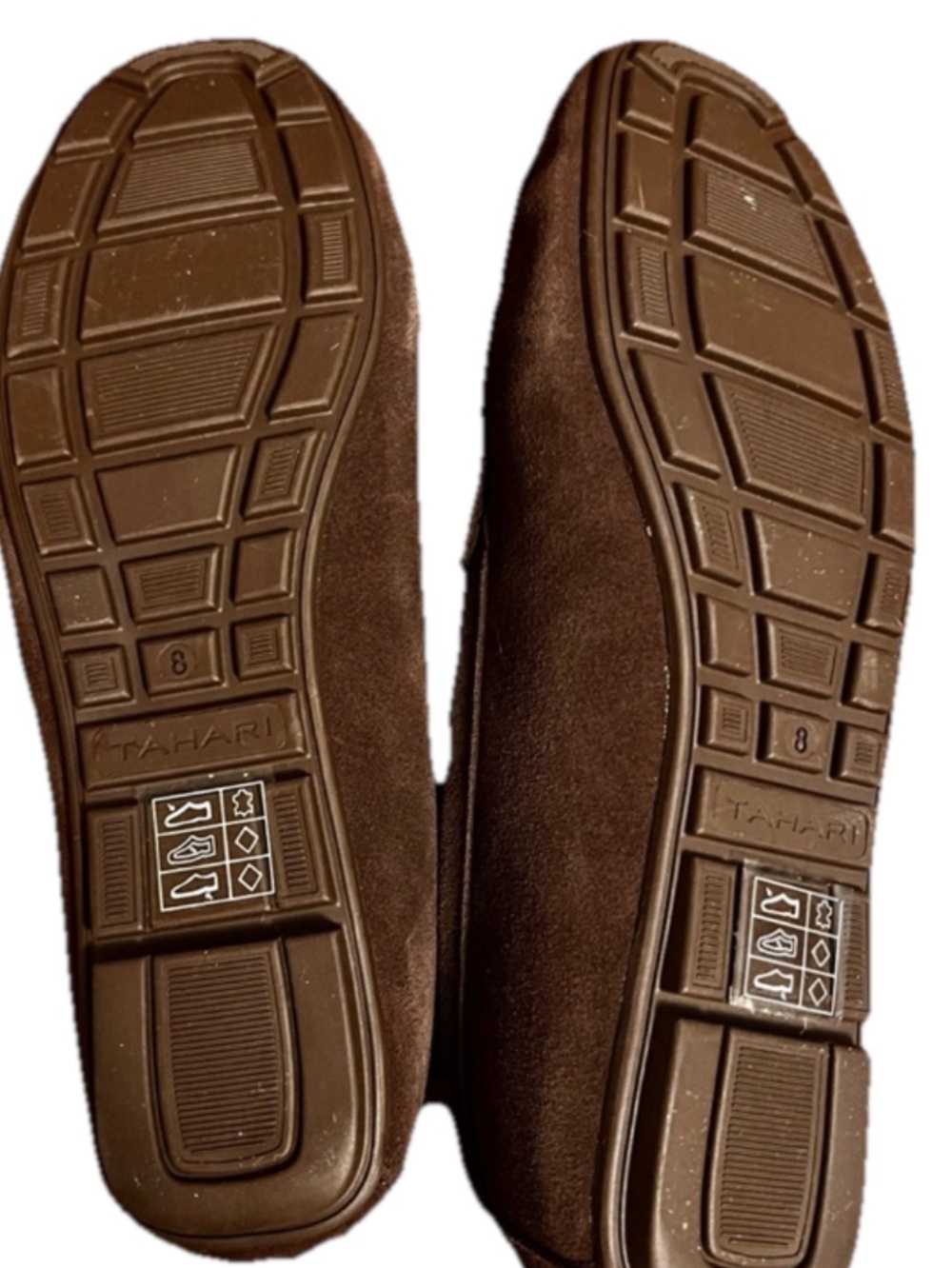 Tahari Women’s Suede Driving Shoes Loafers Moccasins 9.5 Chocolate Brown NWOT - Picture 2 of 4